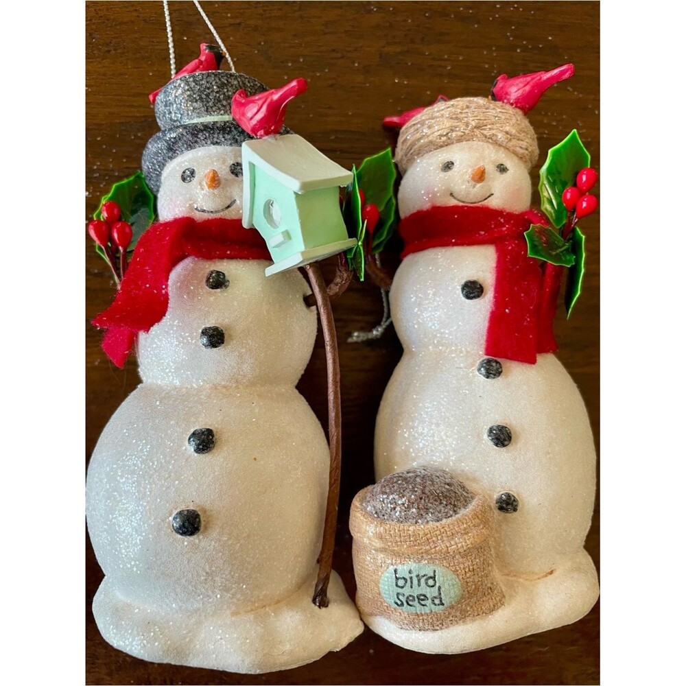 Holiday Snowman Ornaments (set of 5) - Picture 2 of 2